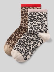 Sokken in een set van 2 met geribde boordjes van Jake*s Casual Beige - 2