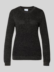 Sweter z dzianiny z fakturowanym wzorem model ‘DALO’ od VILA - 1