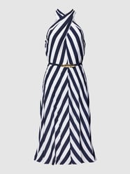 Jurk met streepmotief, model 'MEJHITA' van Lauren Ralph Lauren Blauw - 39