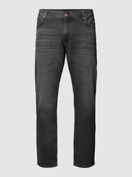 PLUS SIZE Jeans mit Label-Patch Modell 'Madison' von Tommy Hilfiger Big & Tall Grau / Schwarz - 42