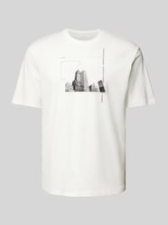 T-Shirt mit Label-Print Modell 'NewYork Building' von ARMANI EXCHANGE Weiß - 31