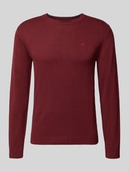 Regular fit gebreide pullover van zuiver katoen van Tom Tailor Bordeaux - 9