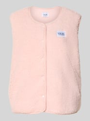 Regular Fit Weste in Teddy-Optik Modell 'AMALIA' von VILLA SOPHIE Pink - 10