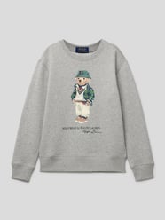 Sweatshirt mit Motiv-Print von Polo Ralph Lauren Teens Grau - 31