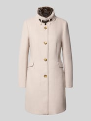 Regular fit lange jas met wol van Christian Berg Woman Selection Beige - 11