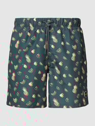 Badehose mit Motiv-Print Modell 'Fresh Fruit' von Shiwi Grün - 5