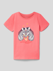 T-shirt z nadrukowanym motywem od Tom Tailor Fuksjowy - 6