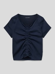 T-shirt z marszczeniami od Tom Tailor Niebieski - 18
