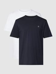T-Shirt mit Label-Stitching im 2er-Pack von Marc O'Polo Blau - 31
