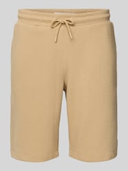 Szorty z dzianiny dresowej o kroju regular fit z fakturowanym wzorem model ‘CASPER’ od Blend - 7