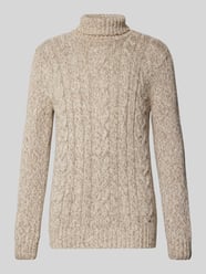 Sweter z golfem o kroju regular fit z prążkowanymi wykończeniami od RAGMAN - 10