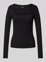 Longsleeve mit Feinripp von Gina Tricot Schwarz - 14