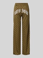 Regular Fit Sweatpants mit Label-Patches von Review Grün - 39