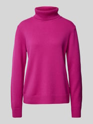 Wollen pullover van scheerwol met col van MAERZ Muenchen Fuchsia - 43