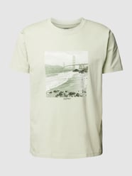 T-shirt met labelprint van Esprit Groen - 46