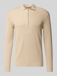 Regular Fit Strickpullover aus Baumwoll-Mix Modell 'PHIL' von ONLY & SONS Beige - 3