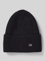 Czapka beanie z mieszanki wełny i kaszmiru z aplikacją z logo od CK Calvin Klein - 28