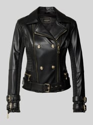 Biker-Jacke mit Reißverschlusstaschen Modell 'MYLA' von Guess Schwarz - 36