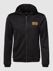 Sweatjacke mit Label-Patch von EA7 Emporio Armani Grau / Schwarz - 37
