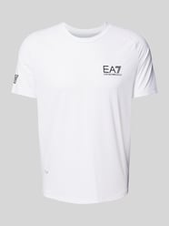 T-Shirt mit Label-Print Modell 'VENTUS7' von EA7 Emporio Armani Weiß - 22