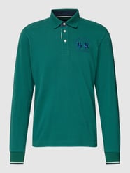 Longsleeve mit Polokragen von La Martina Blau / Türkis - 39