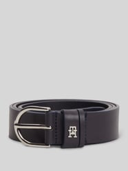 Riem van echt leer met logo-applicatie van Tommy Hilfiger - 9