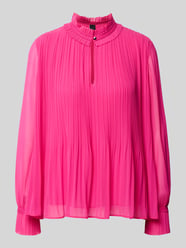 blouse met lange mouwen met kraag met ruches Cut Out van Marc Cain - 24