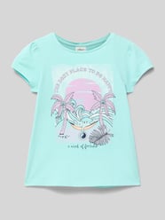 T-shirt rozkloszowany z błyszczącym nadrukiem od s.Oliver RED LABEL - 43