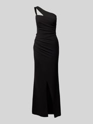 Abendkleid mit One-Shoulder-Träger Modell 'Elaya' von SISTAGLAM Schwarz - 11