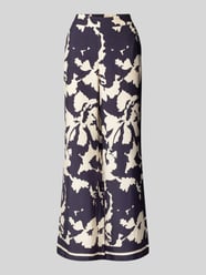 Stoffen broek met elastische band van comma - 8
