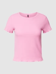 T-Shirt mit Muschelsaum Modell 'EMMA' von Vero Moda Rosa - 44