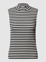 Top met streepmotief van Knowledge Cotton Apparel Grijs / zwart - 2
