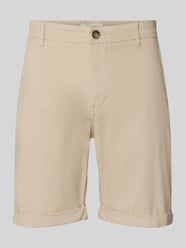 Szorty chino o kroju slim fit z mieszanki bawełny model 'LUTON' od Selected Homme - 38