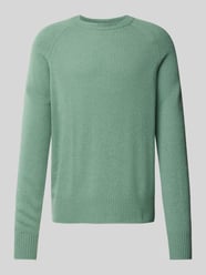 Gebreide pullover van wol met deelnaden, model 'LUXURY' van CK Calvin Klein Groen - 34