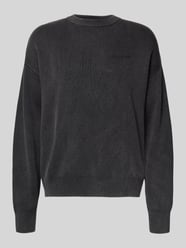 Oversized gebreide pullover met logo en ronde hals van Pegador - 7