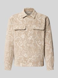Regular Fit Hemdjacke mit Brusttaschen Modell 'CHAMBERI' von JACK & JONES Beige - 45