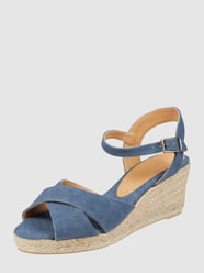 Buty na koturnie z tkaniny model ‘Blaudell’ od Castañer Niebieski - 14