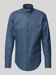 Slim Fit Business-Hemd mit Knopfleiste von Jake*s Blau - 3