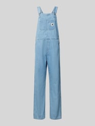 Regular Fit Latzhose mit Label-Patch Modell 'BIB' von Carhartt Work In Progress Blau - 1