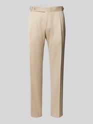 Slim Fit Anzughose mit Bügelfalten modell 'Tarson' von Carl Gross Beige - 27