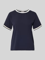Bluzka z krótkim rękawem w kroju regular fit z okrągłym dekoltem od Christian Berg Woman Selection - 47