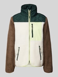 Fleecejacke mit Stehkragen Modell 'BERRI' von TheJoggConcept Grün - 48