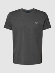 T-Shirt mit Label-Stitching von Gant Grau - 16