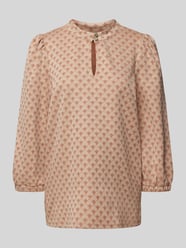 Blouseshirt van viscosemix met all-over motief van Be Pure Dutch - 1