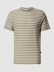 T-shirt w paski od CG - Club of Gents Zielony - 41