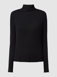 Shirt met lange mouwen met ribstructuur  van Esprit Grijs / zwart - 34