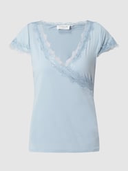 T-Shirt in Wickel-Optik  von Rosemunde Blau / Türkis - 48