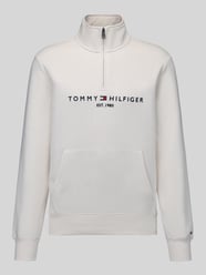 Schipperstrui met logo-opschrift en kangoeroezak van Tommy Hilfiger - 4