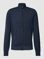 Strickjacke aus Wolle mit Logo-Print Modell 'Apavolo' von BOSS Orange Blau - 35