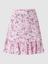 Minirok met volantzoom, model 'Gertrude'  van Pieces Roze - 44